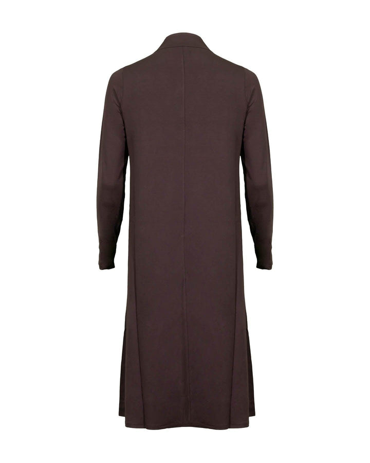 Eileen Fisher - Viscose Jersey V-Neck Dress Brownstone