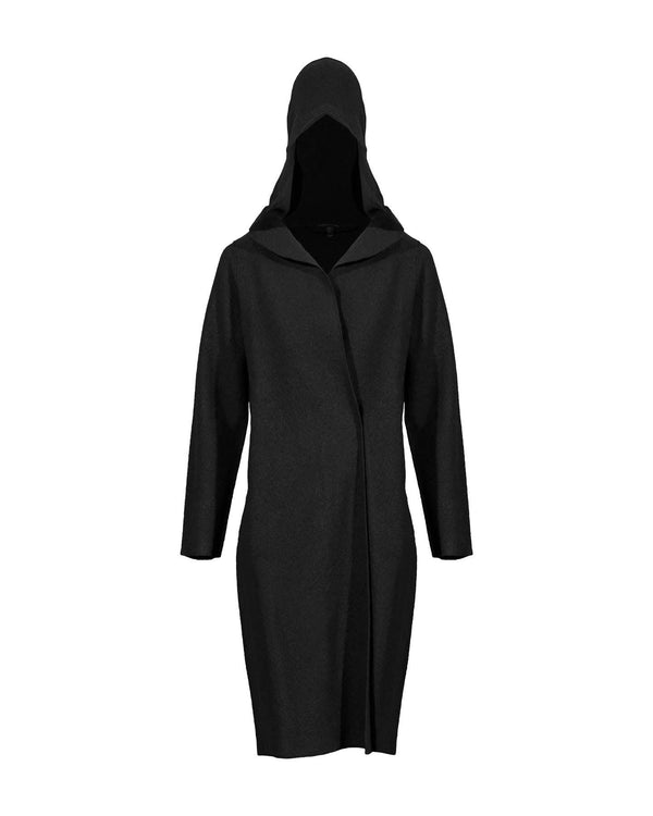 Eileen Fisher - Wool Hooded Jacket Black