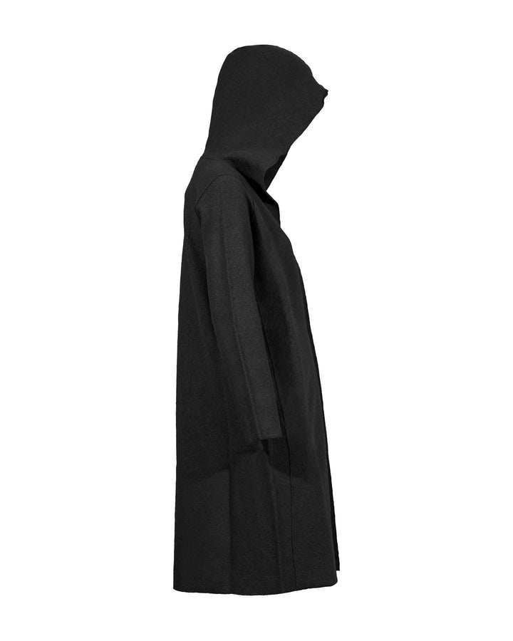 Eileen Fisher - Wool Hooded Jacket Black