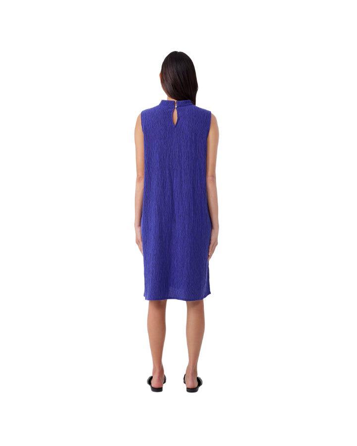 Eileen Fisher - Woven Plisse Mock Neck Dress