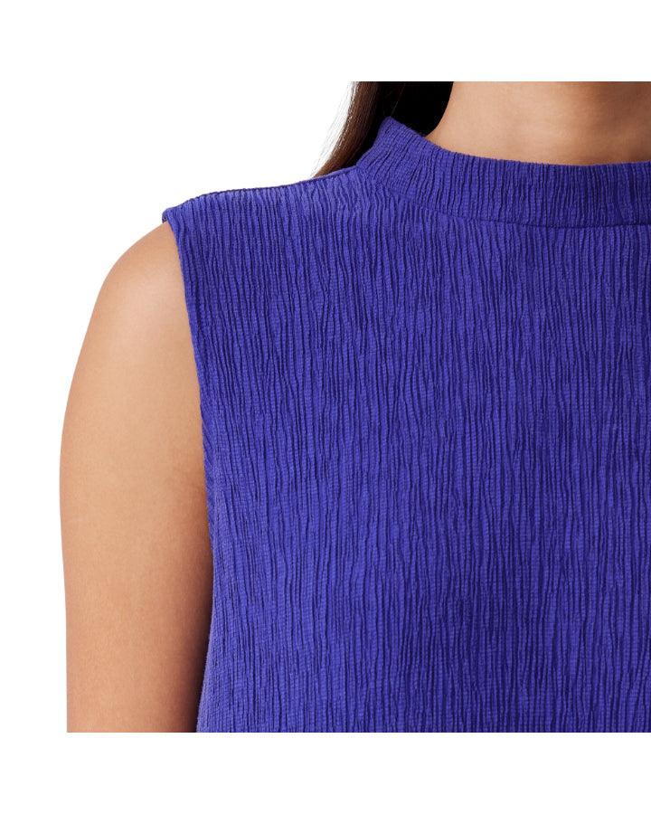 Eileen Fisher - Woven Plisse Mock Neck Dress