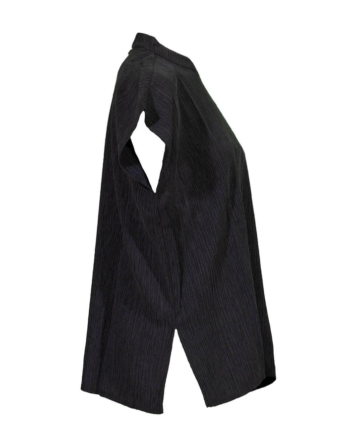 Eileen Fisher - Woven Plisse Mock Neck Top