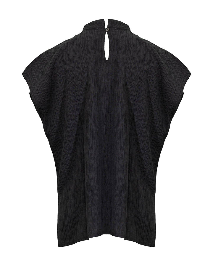 Eileen Fisher - Woven Plisse Mock Neck Top