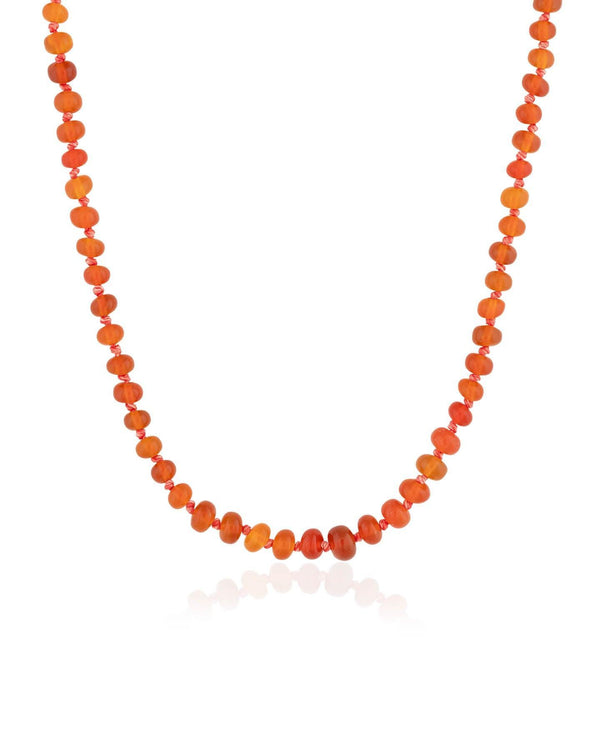 Ela Rae - Knotted Candy Carnelian Necklace