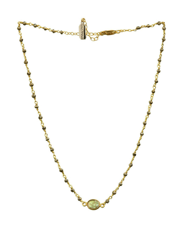 Ela Rae - Libi Oval Necklace-Gold