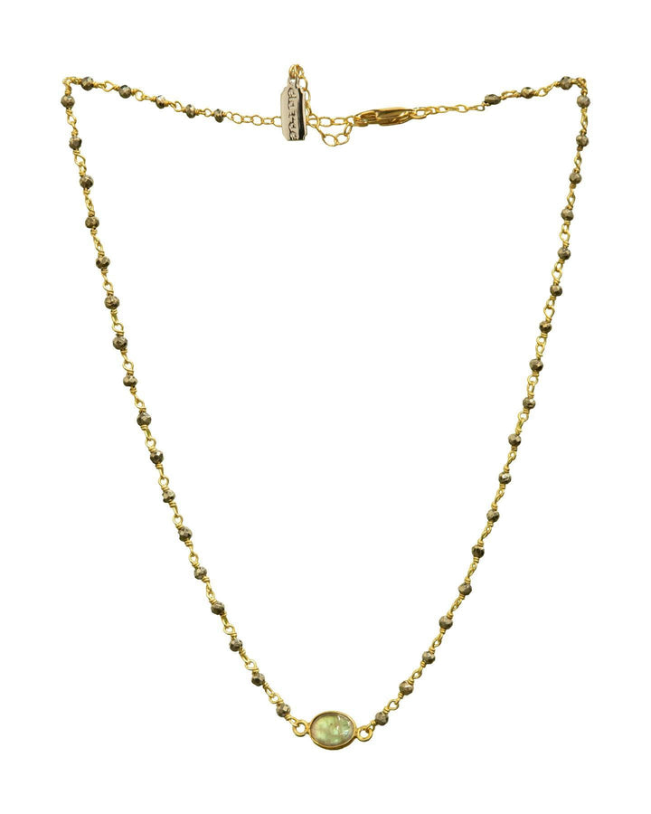 Ela Rae - Libi Oval Necklace-Gold