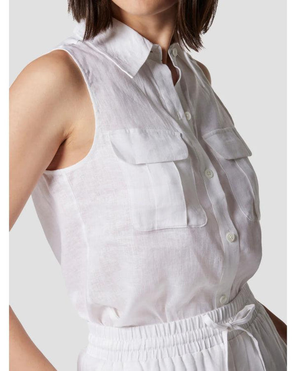 Equipment - Camila Linen Sleeveless Shirt