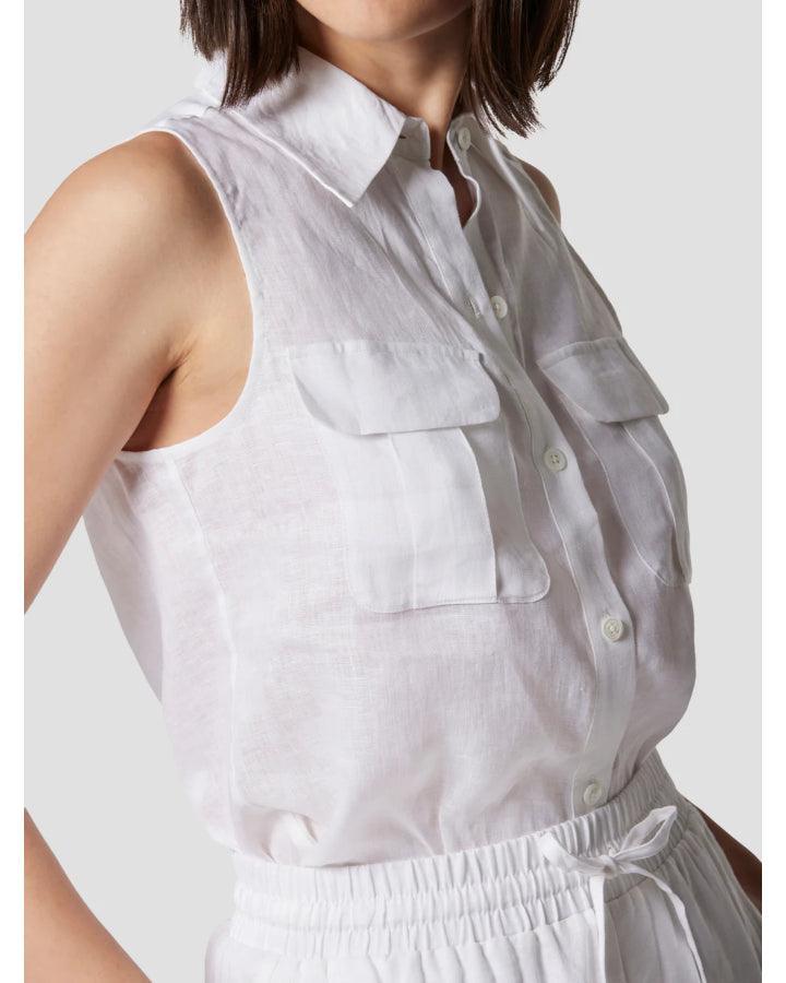 Equipment - Camila Linen Sleeveless Shirt