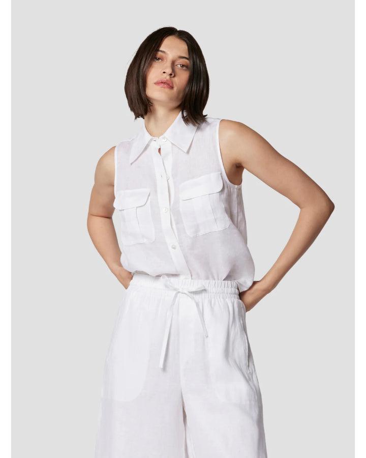 Equipment - Camila Linen Sleeveless Shirt