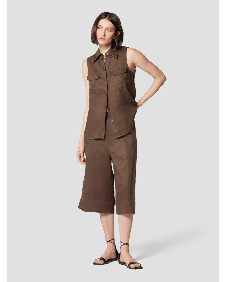 Equipment - Camila Linen Sleeveless Shirt