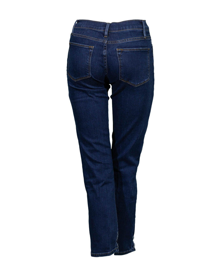 Frame - LE High Straight Distressed Hem Jeans