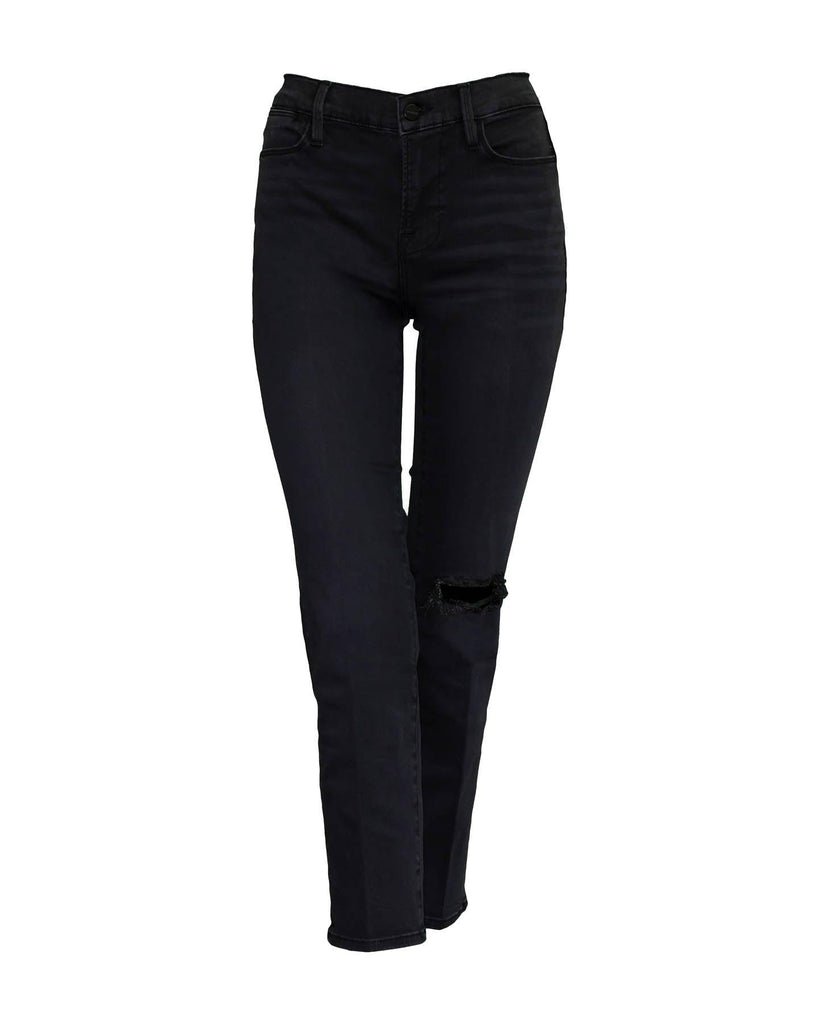 Frame - Le High Straight Rip Jeans