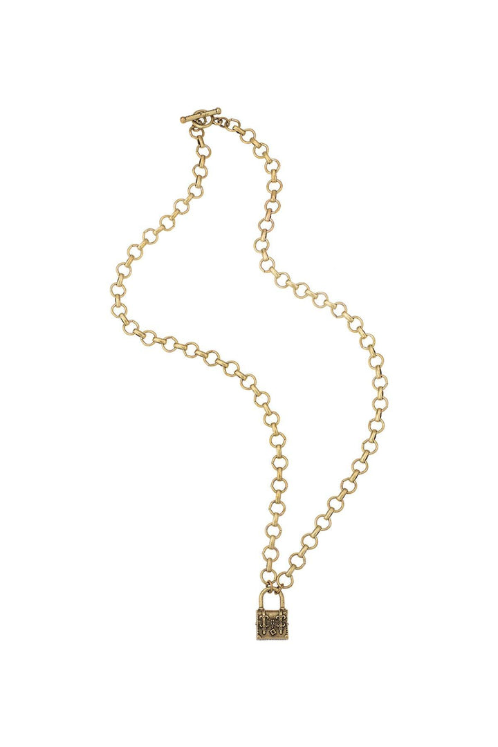 French Kande - Baby Bubble Chain Lock Necklace