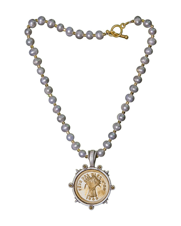 French Kande - Bles D'or Medallion Necklace