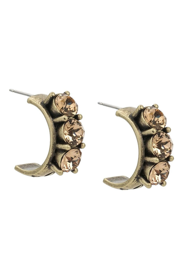 French Kande - Colorado Triple Austrian Crystal Huggies