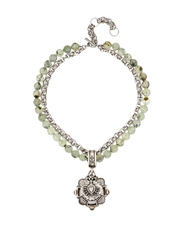 French Kande - Double Strand Peninite Merit Cross Medal Necklace