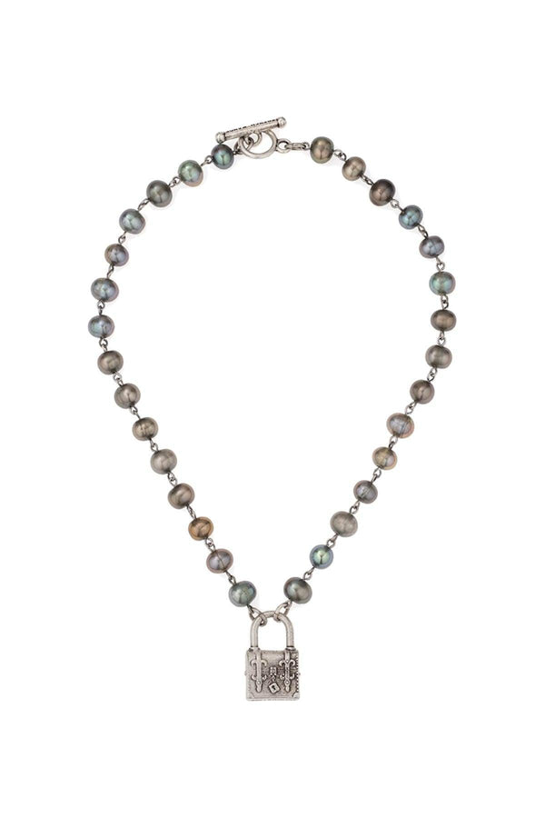 French Kande - Emerald Pearls With FK Lock