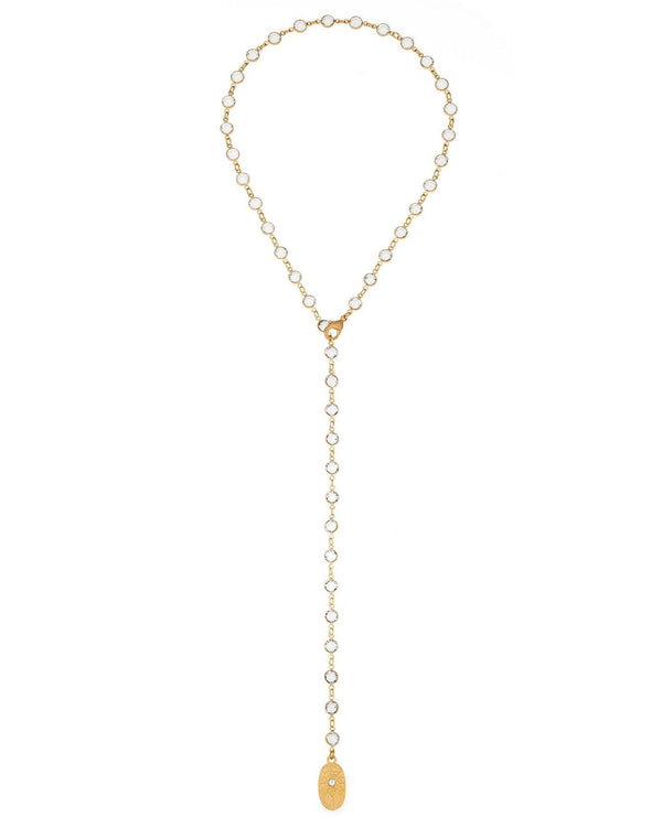 French Kande - Euro Crystal Gold Lariat
