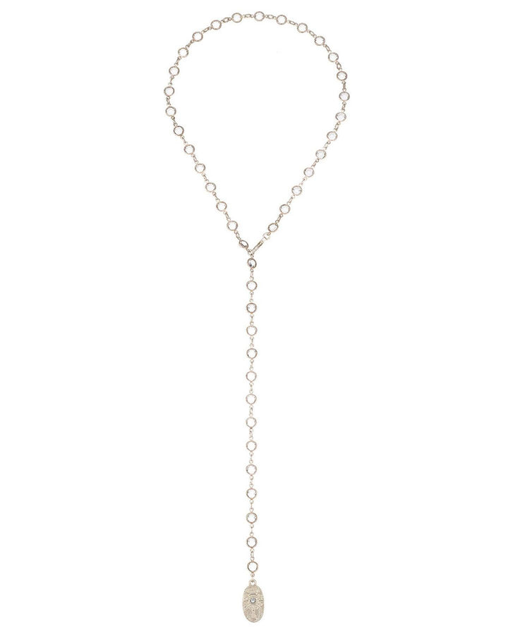 French Kande - Euro Crystal Silver Lariat