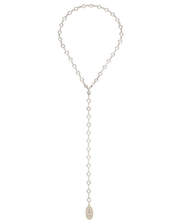 French Kande - Euro Crystal Silver Lariat