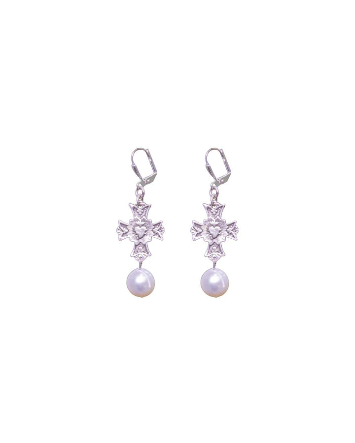 French Kande - Immacule With Pearl Drop Earrings