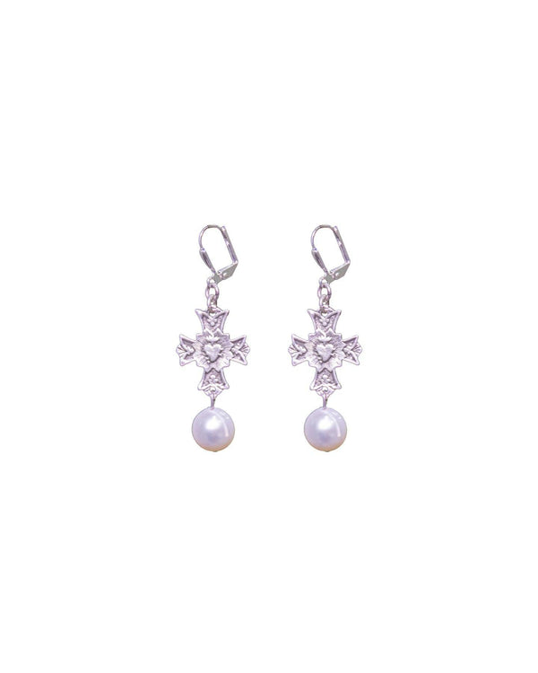 French Kande - Immacule With Pearl Drop Earrings
