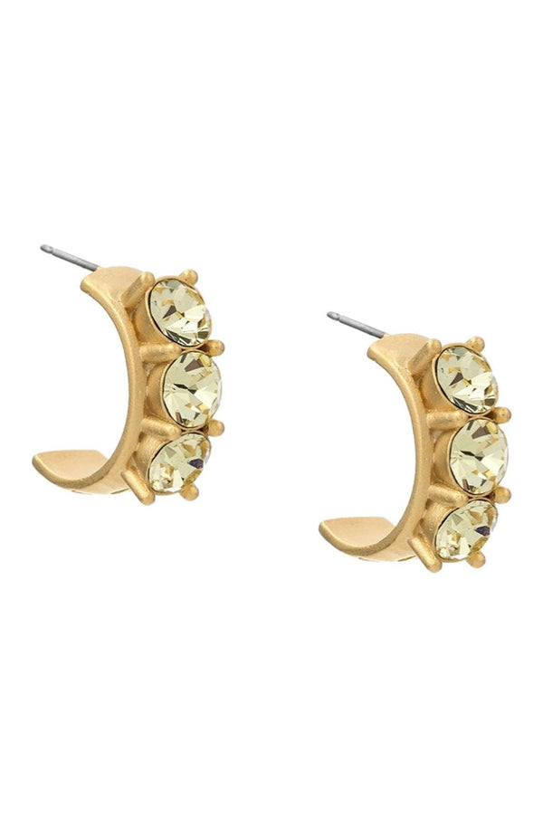 French Kande - Jonquil Austrian Crystal Huggies