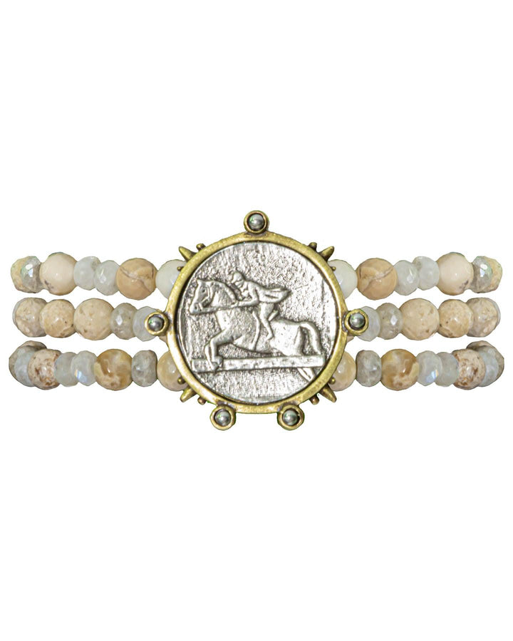 French Kande - La Lune Mix Cavalier Medal Bracelet