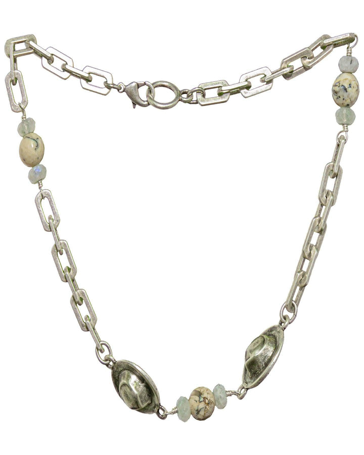 French Kande - La Lune Mix Cowboy Hat Necklace