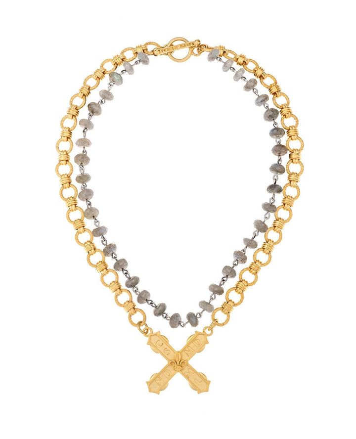 French Kande - Labradorite Brittany French Kiss Necklace