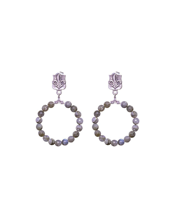 French Kande - Labradorite Hoop Earrings