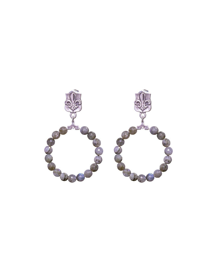 French Kande - Labradorite Hoop Earrings