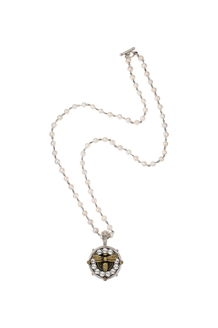 French Kande - Miel Medal Pearl Necklace