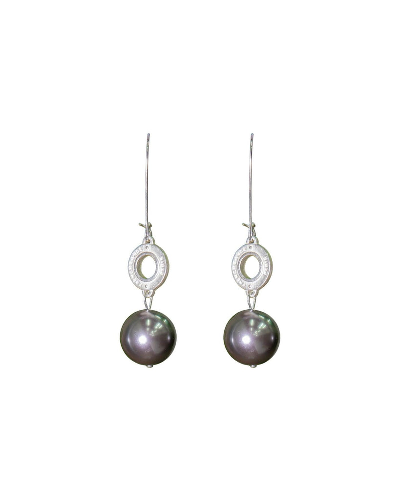 French Kande - Petite Annecy and Charcoal Pearl Earrings