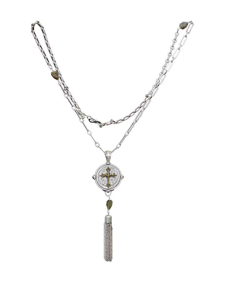 French Kande - Rex Cross Medallion Necklace