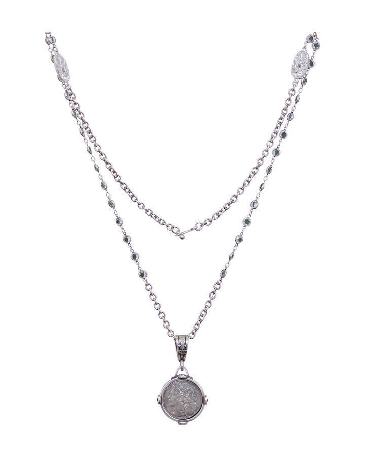 French Kande - Swarovski Dupuis Medal Necklace