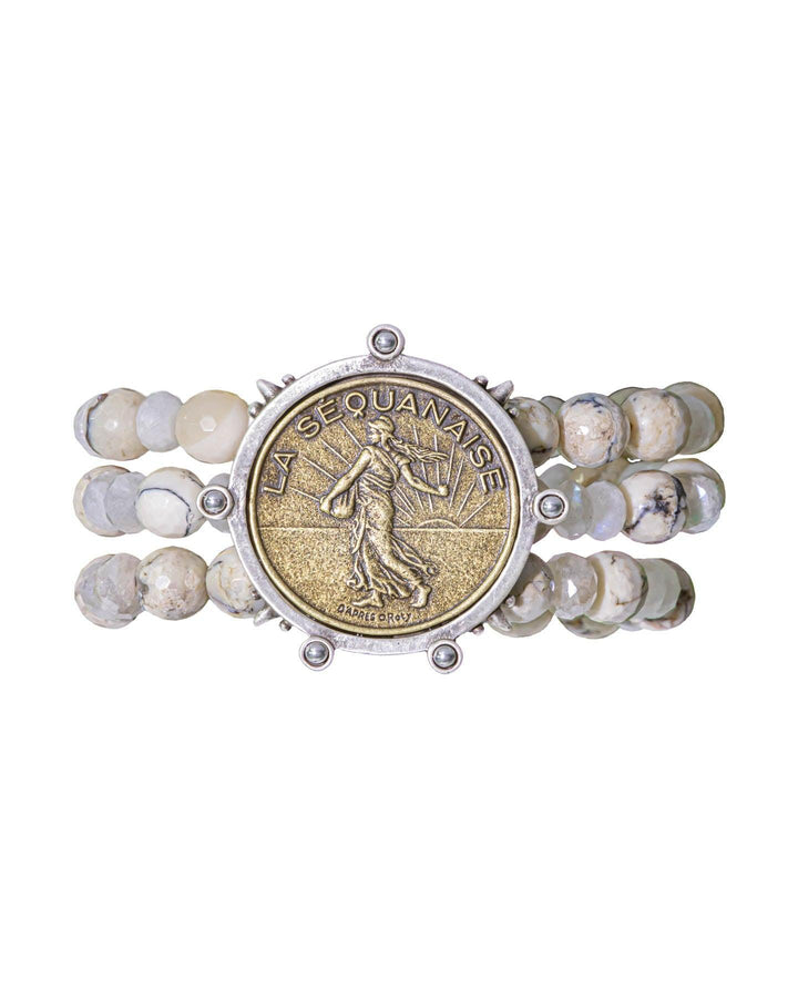 French Kande - Triple Strand La Lune Mix Bracelet
