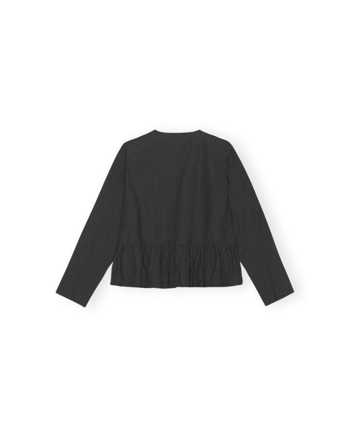 Ganni - Cotton Poplin Tie Blouse