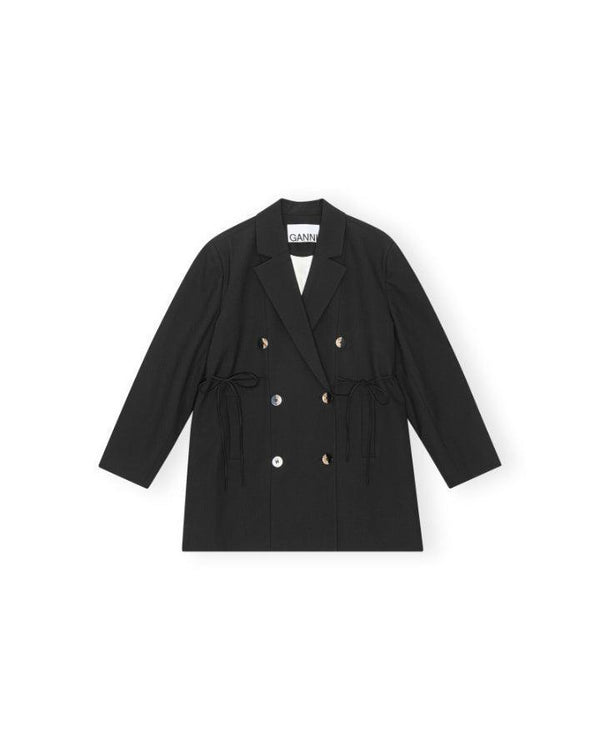 Ganni - Drapey Melange Oversized Blazer