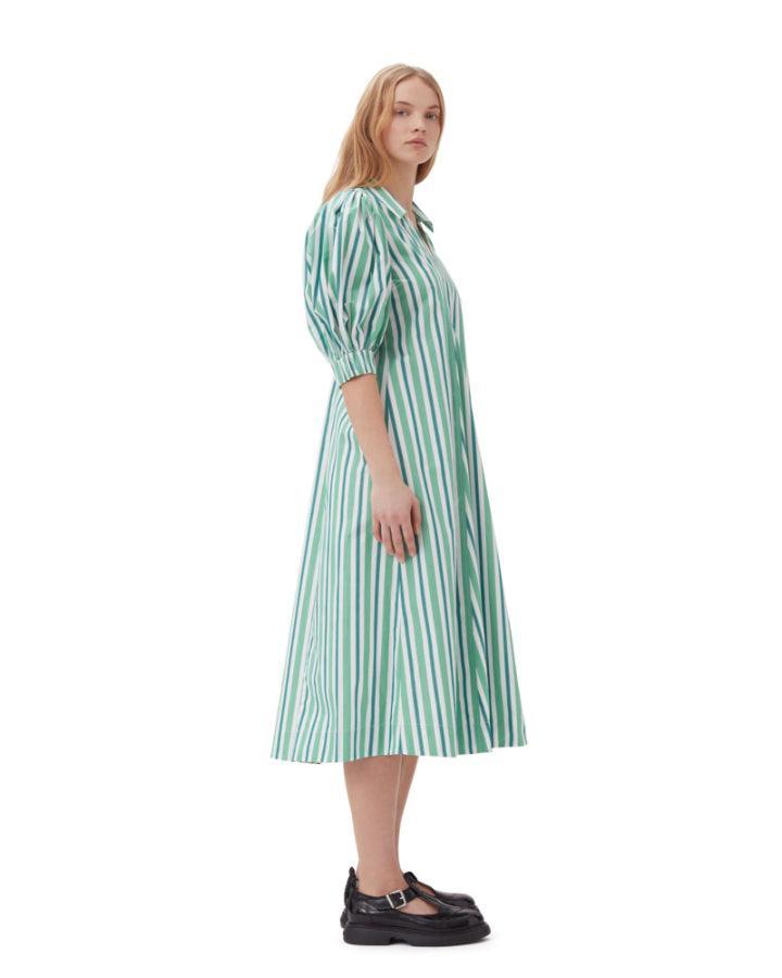 Ganni Stripped Collar Long Dress – BLU'S