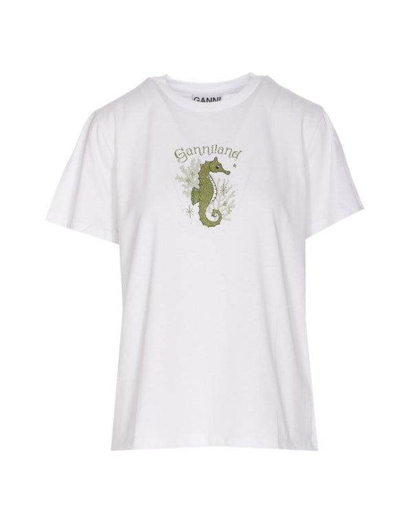 Ganni - Ganniland Seahorse Print T-Shirt