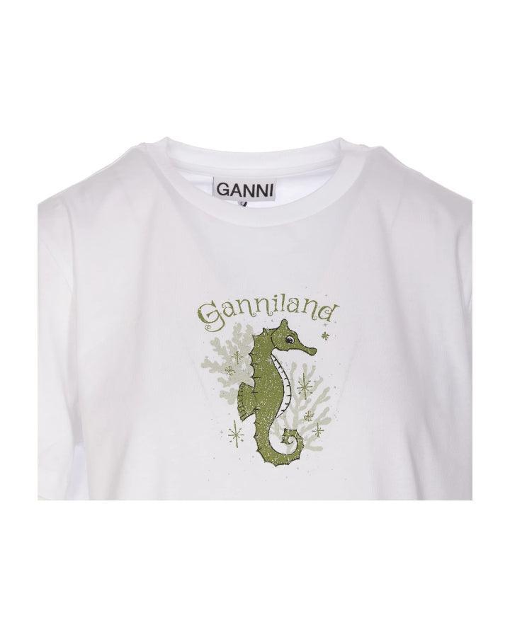 Ganni - Ganniland Seahorse Print T-Shirt