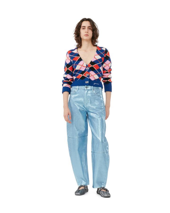 Ganni - Graphic Sodalite Blue Cardigan