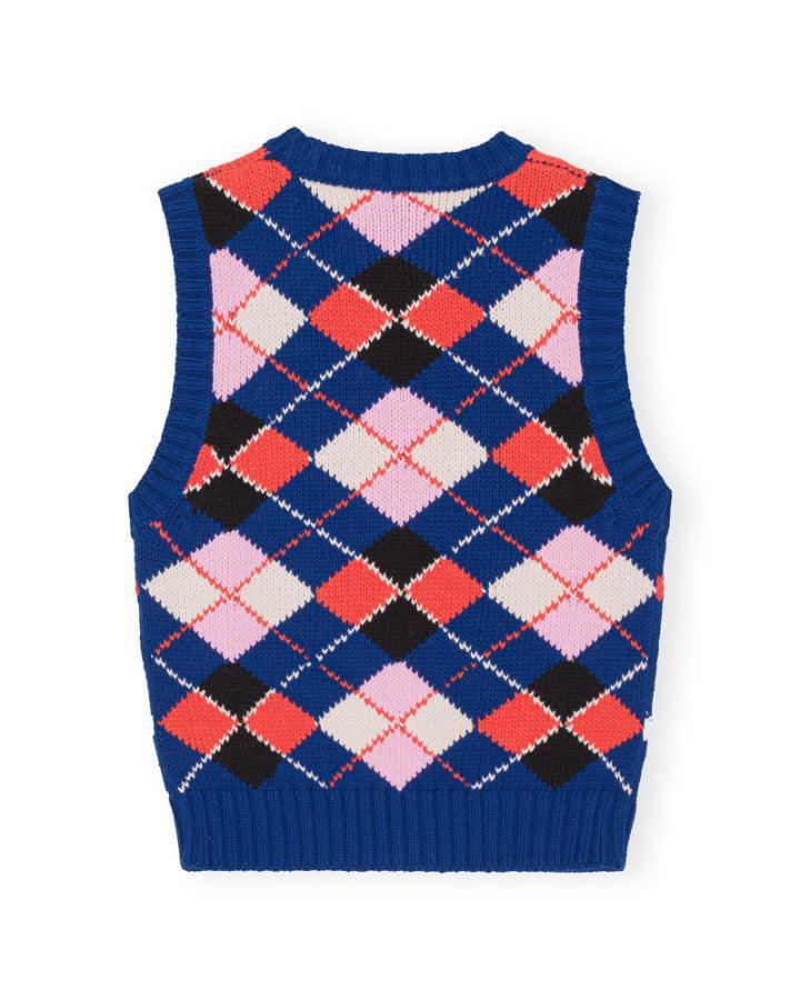 Ganni - Graphic Sodalite Blue Vest