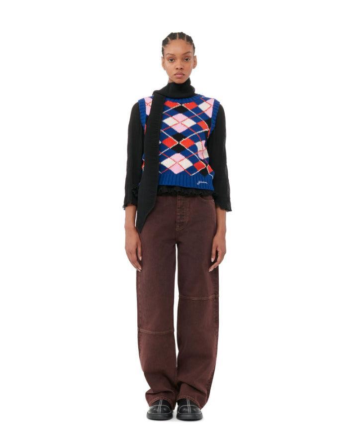 Ganni - Graphic Sodalite Blue Vest