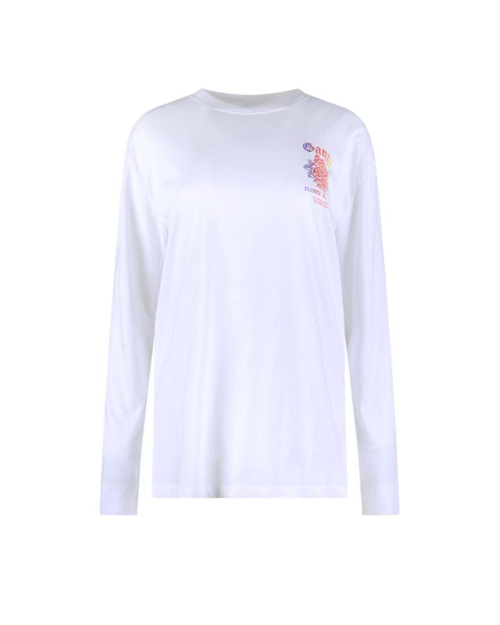 Ganni - Long Sleeve Logo Print T-Shirt