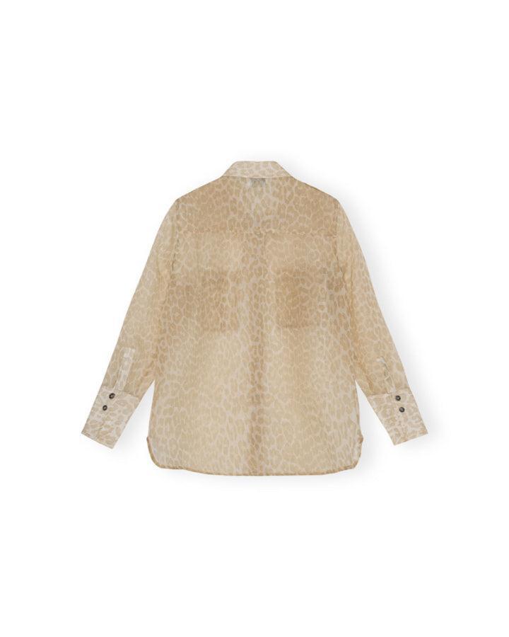 Ganni - Organza Print Sheer Shirt