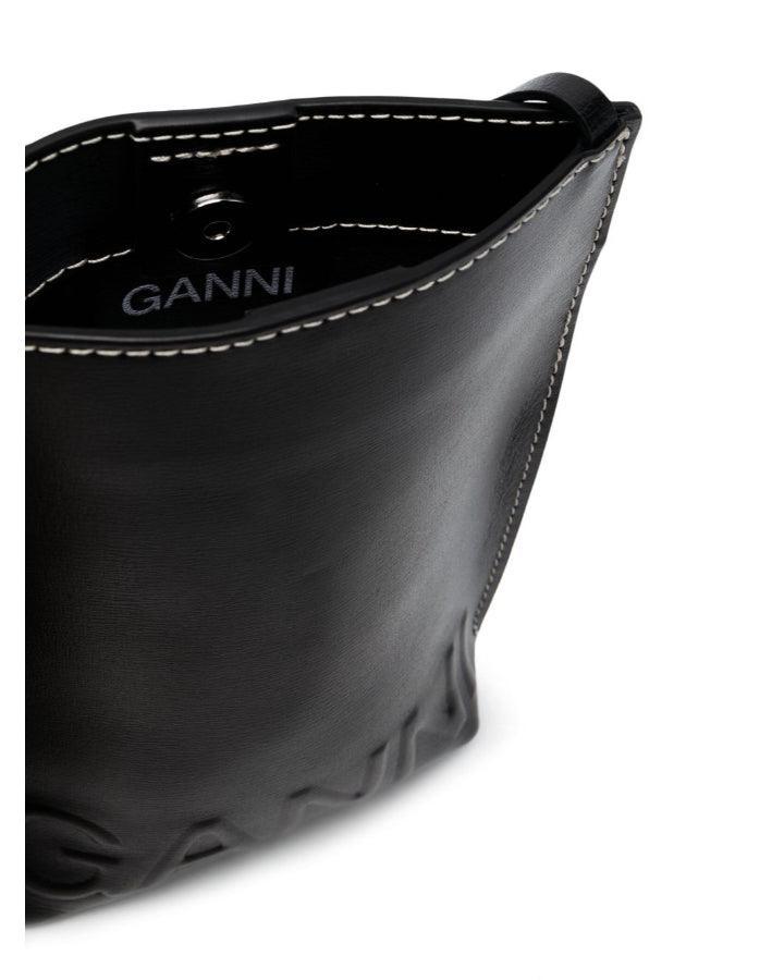 Ganni - Small Recycled Leather Crossbody Bag