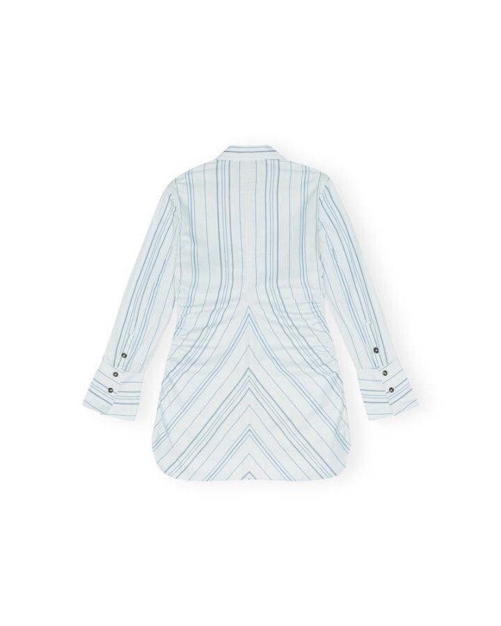 Ganni - Striped Twill Fitted Tunic