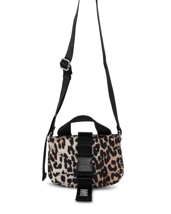 Ganni - Tech Leopard Print Mini Sachel Bag
